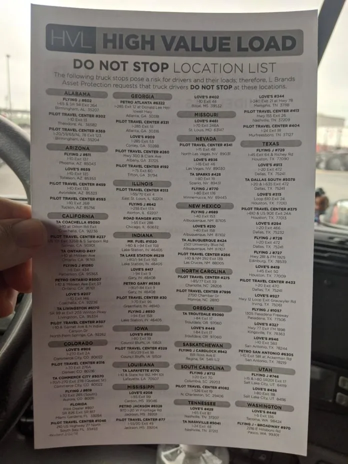 Truck Stop Safety