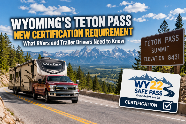 Towing an RV Over Wyoming’s Teton Pass? There’s a New Certification Requirement